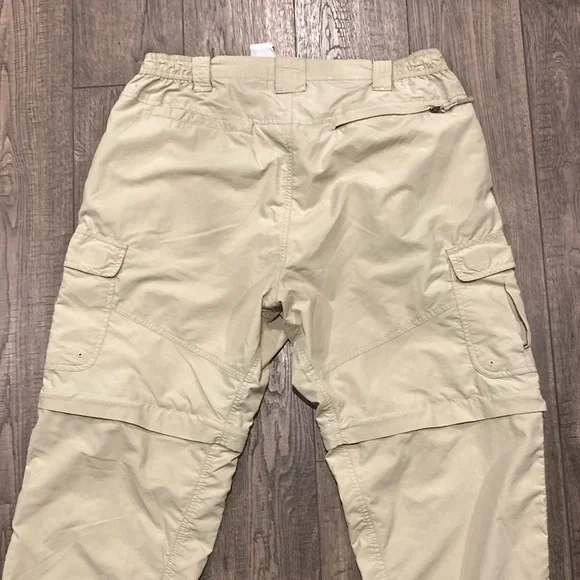 Men world wide sportsman convertible cargo pants khaki size L/32 - Picture 6 of 7